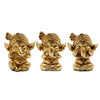 Set 3 Golden Ganesh Hear ne dit pas de mal