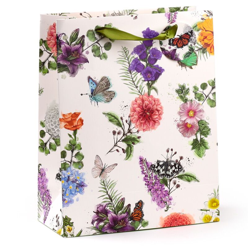 Champs papillons - sac cadeau grand