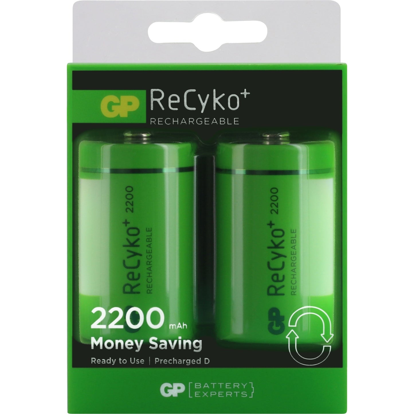 GP Batteries ReCyko+ D 2200 2 piles rechargeables