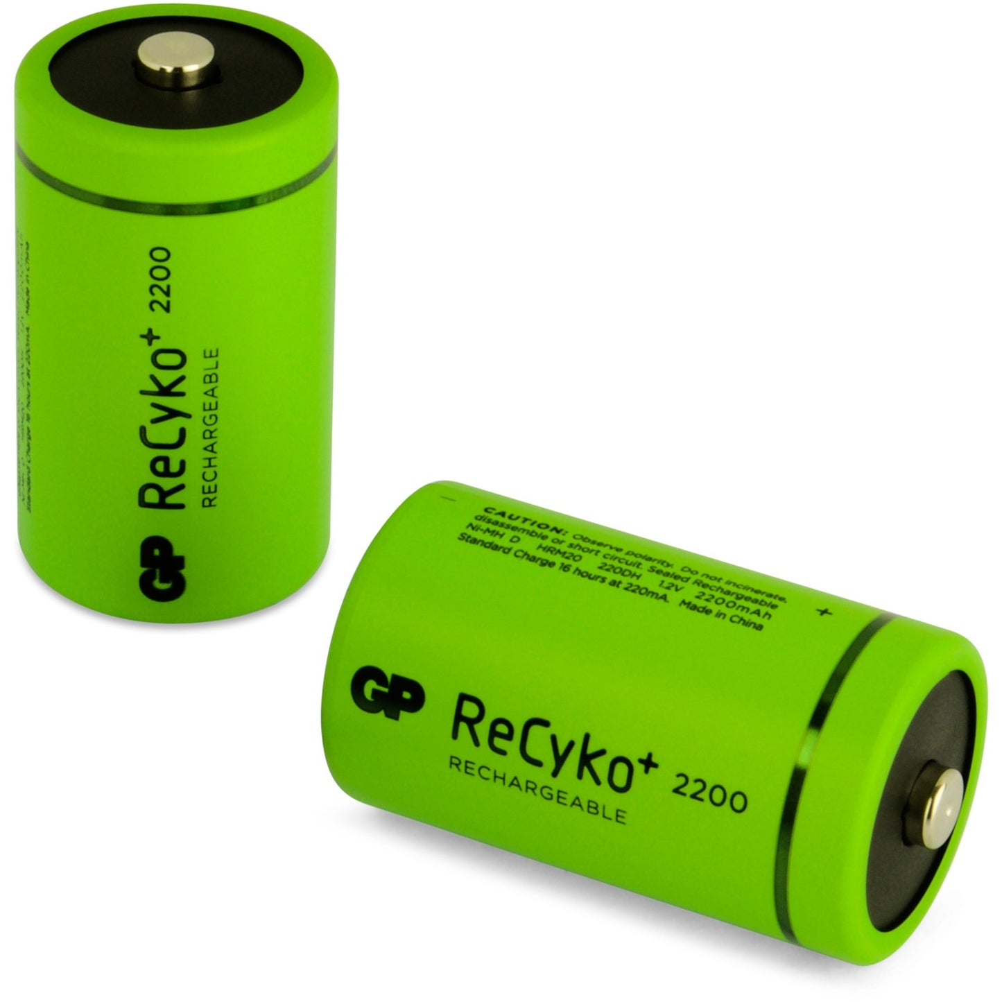 GP Batteries ReCyko+ D 2200 2 piles rechargeables