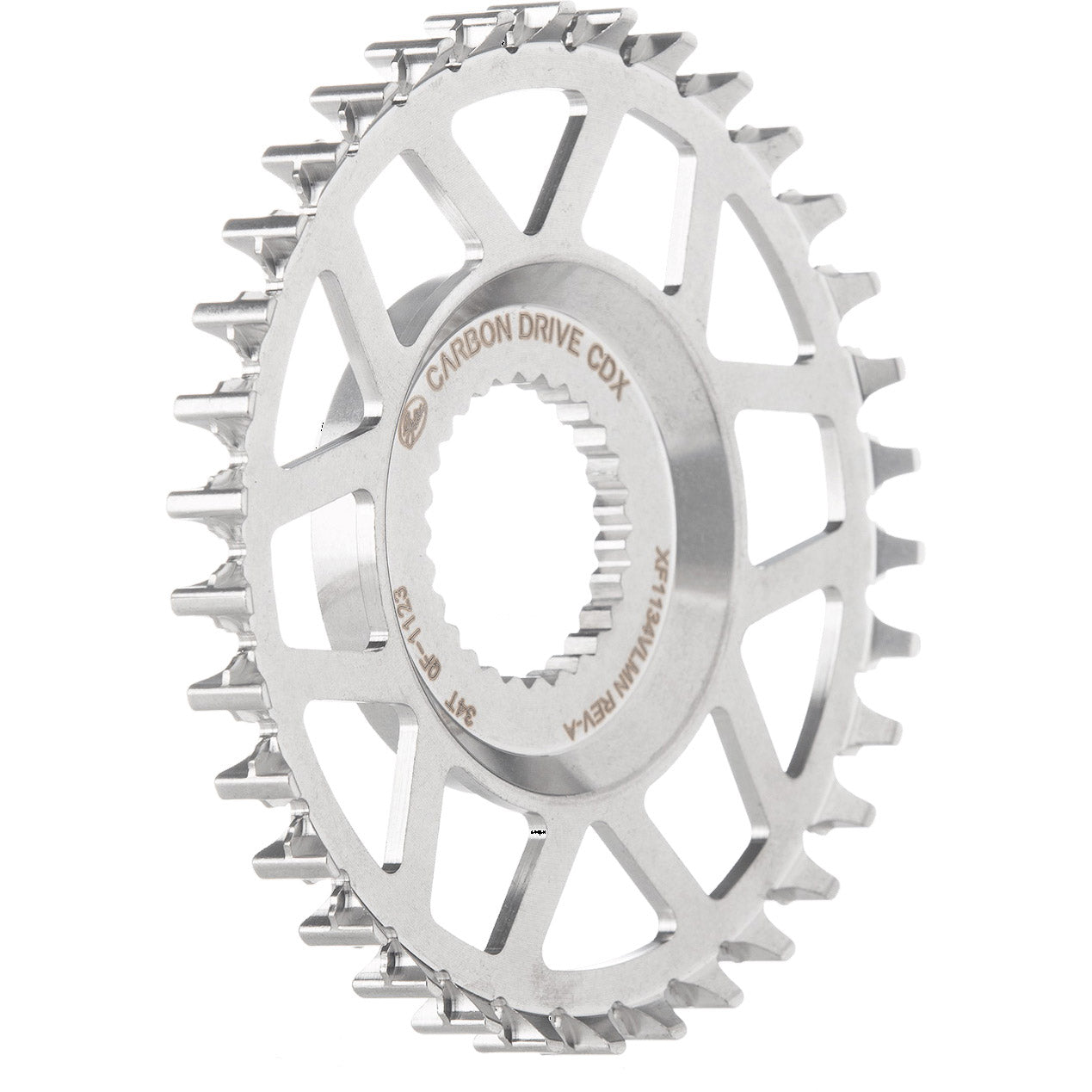 Gates Gear CDX 34T Ligne d'ailettes Valeo sans bord en acier inoxydable