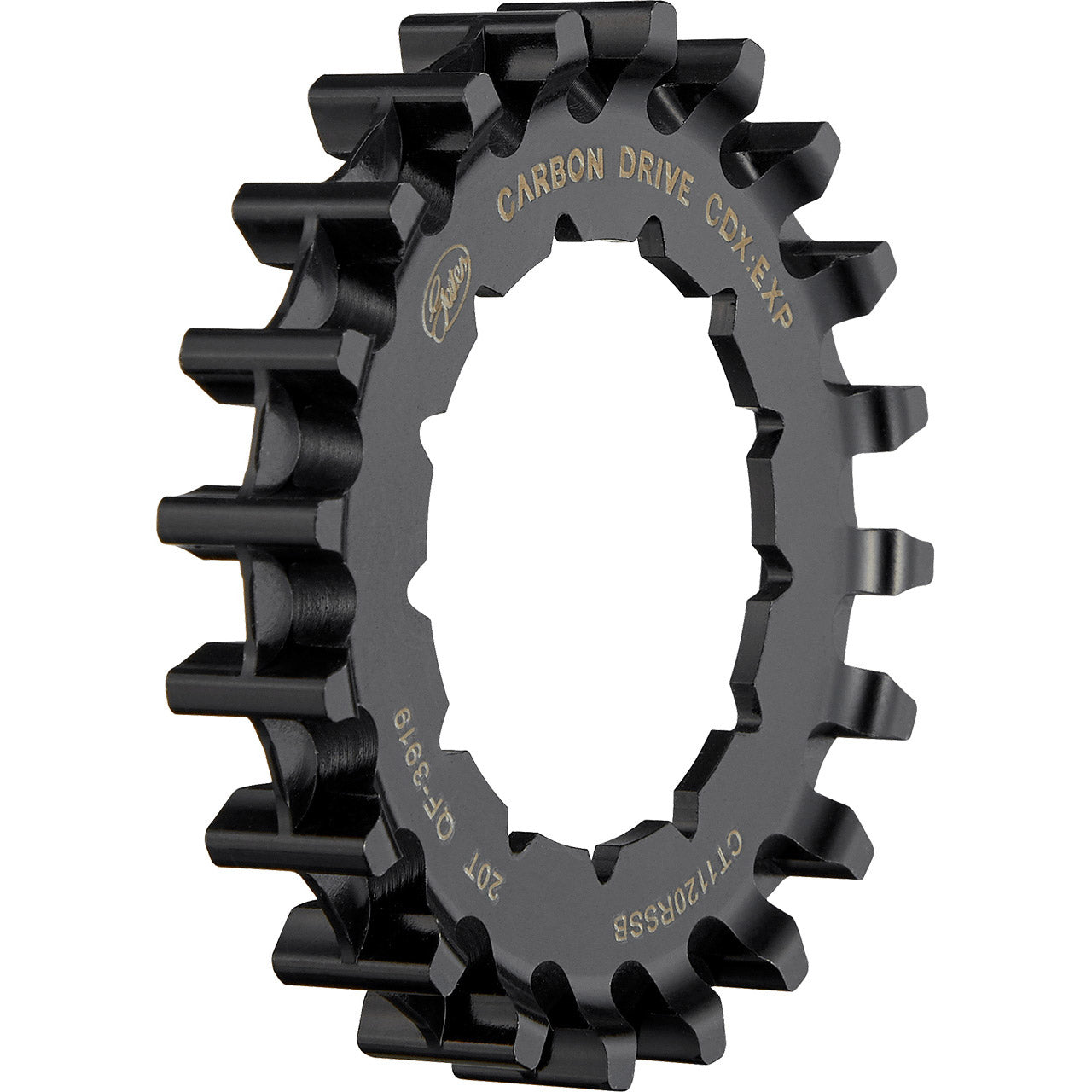 Pignon Gates cdx 20t rohloff cannelé noir