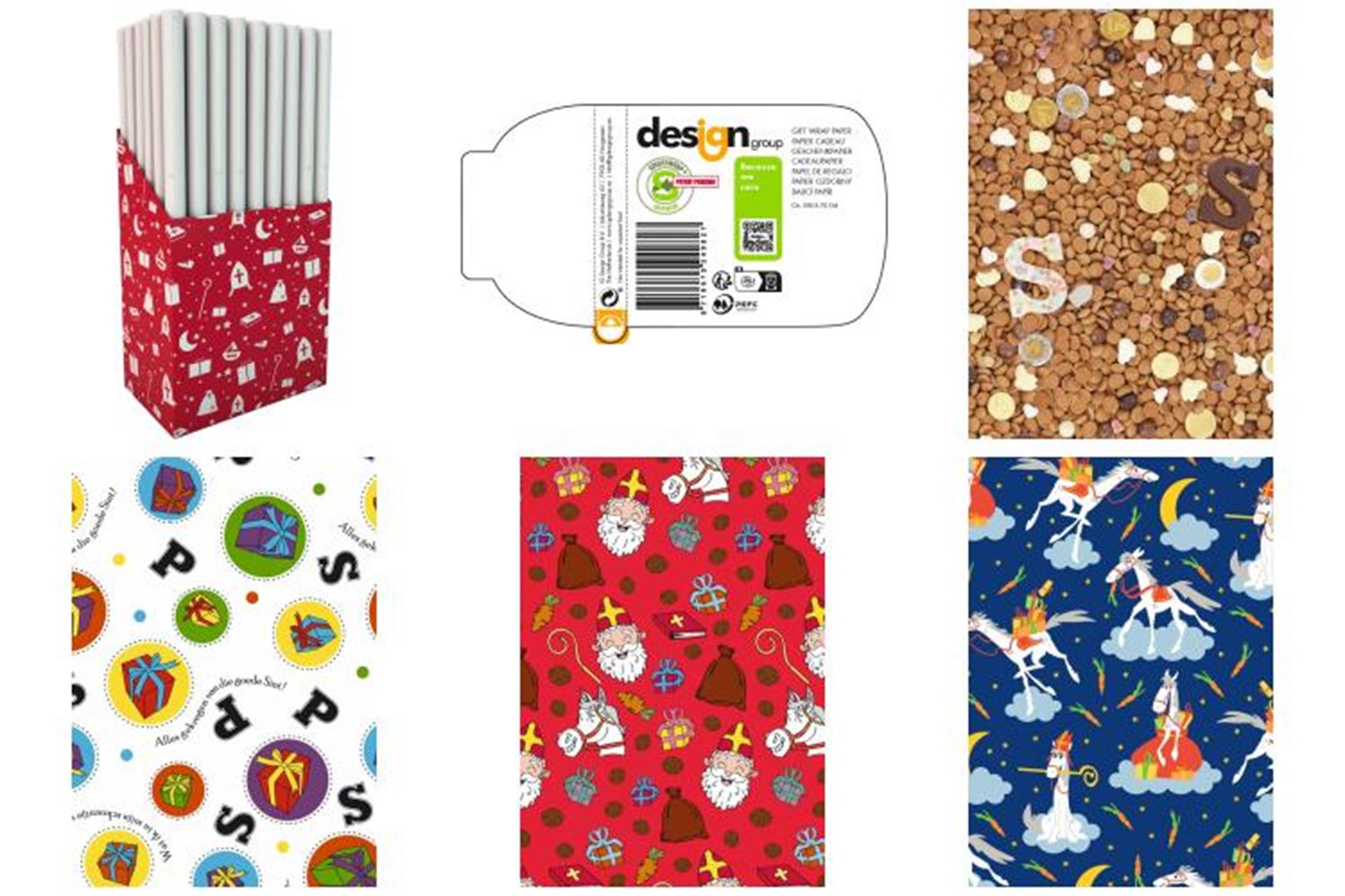 Papier Hoomark Sinterklaas 200x70 par rouleau en vrac