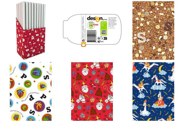 Papier Hoomark Sinterklaas 200x70 par rouleau en vrac