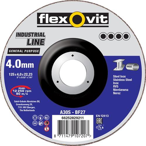 Flexovit cbs industriel 230x4x22.23 a30s t27 | 20 pièces