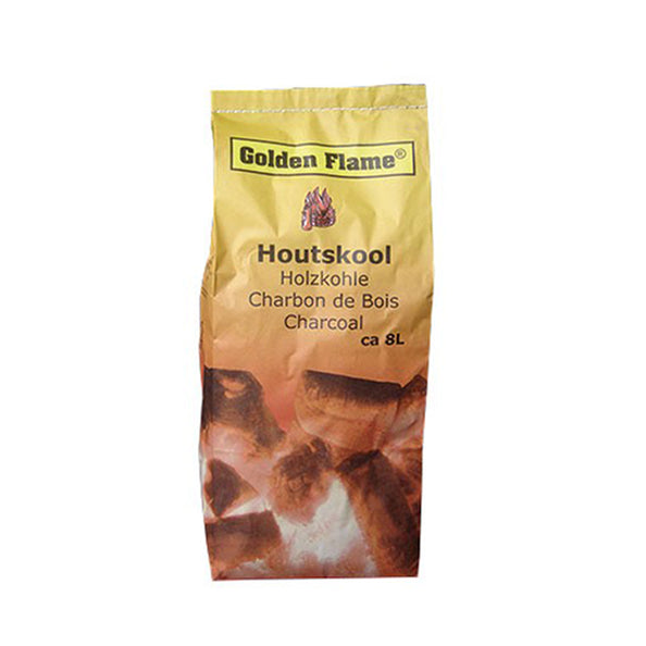 Charbon de bois flamme dorée (8x 8 litres)
