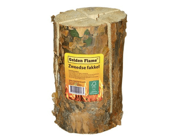 Torche suédoise flamme dorée (25cm)