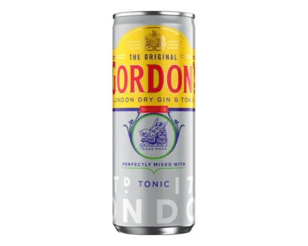 Canette de gin tonic Gordon's (12x 25cl)