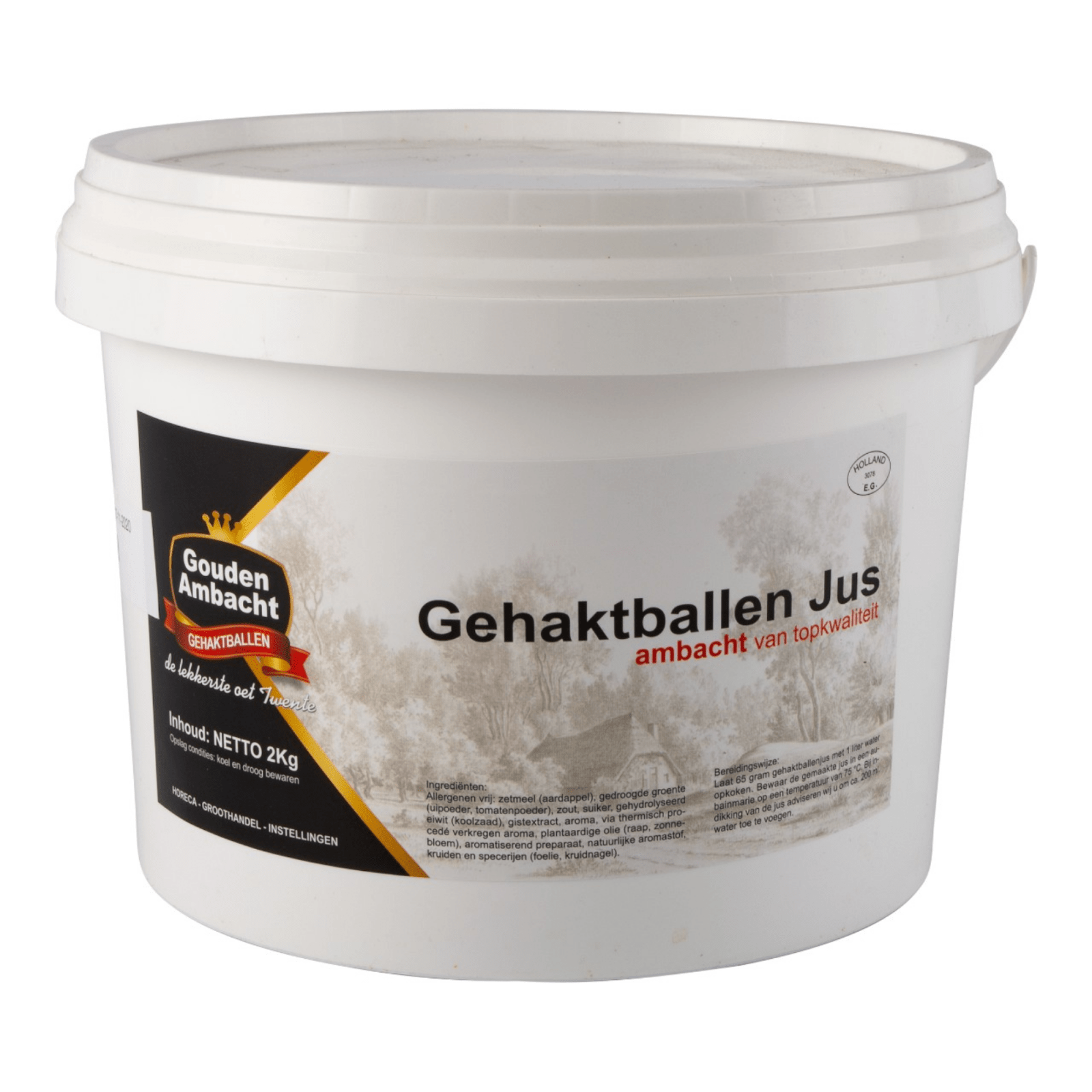 Poudre de jus de boulettes de viande artisanale dorée (2kg) sans gluten