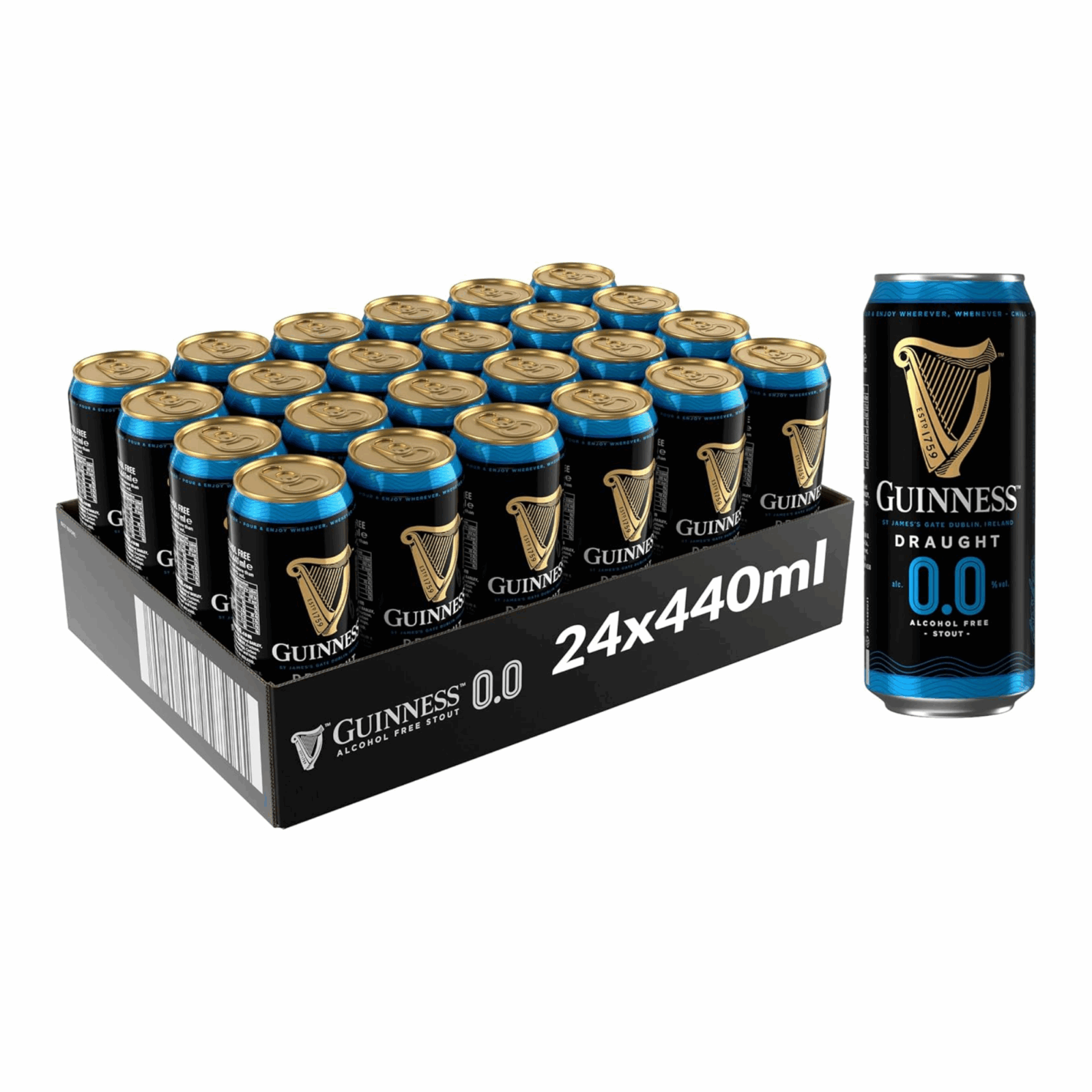 Canette Guinness 0,0% cdg (24x 44 cl)