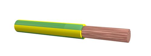Câble de voiture dynamique 6mm² jaune vert (100m) p.p mtr