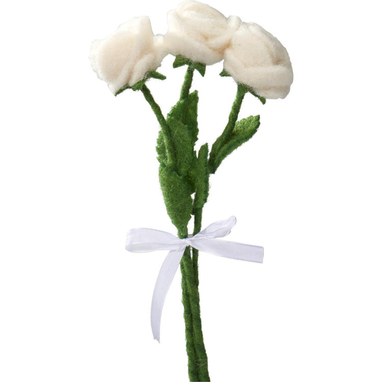 Bouquet de roses de 3 pièces en feutre h24cm
