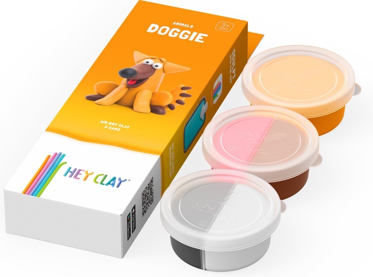 Hey-Clay Doggie 3 boîtes de pâte à modeler