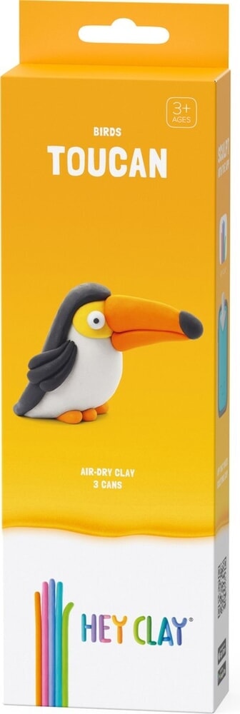 Toucan Hey-Clay 3 boîtes de pâte à modeler