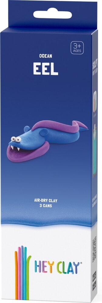 Anguille Hey Clay 3 boîtes de pâte à modeler
