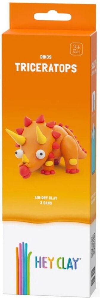 Tricératops Hey-Clay 3 boîtes de pâte à modeler