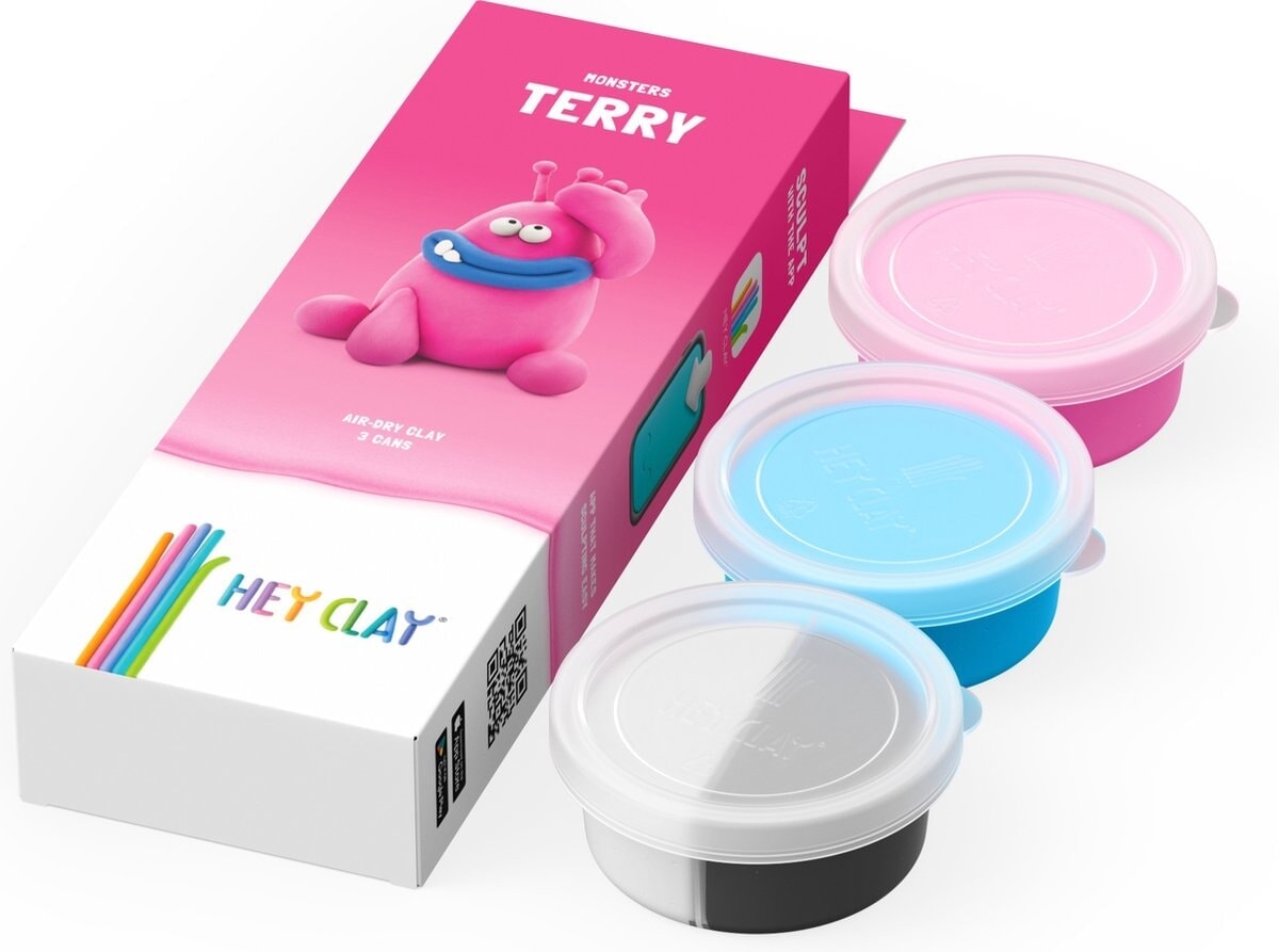 Hey-Clay Terry 3 boîtes de pâte à modeler