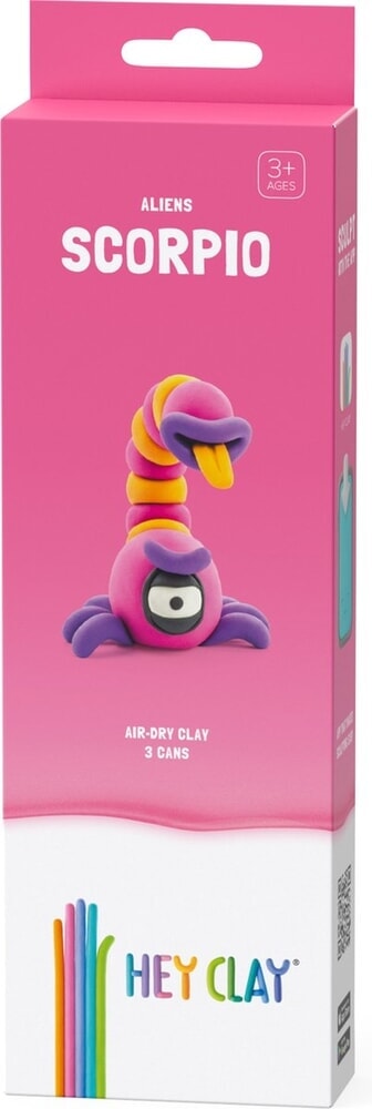 Hey-Clay Aliens Scorpion 3 boîtes de pâte à modeler