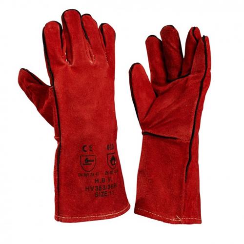 Gants de soudage rouges pro 36 cm