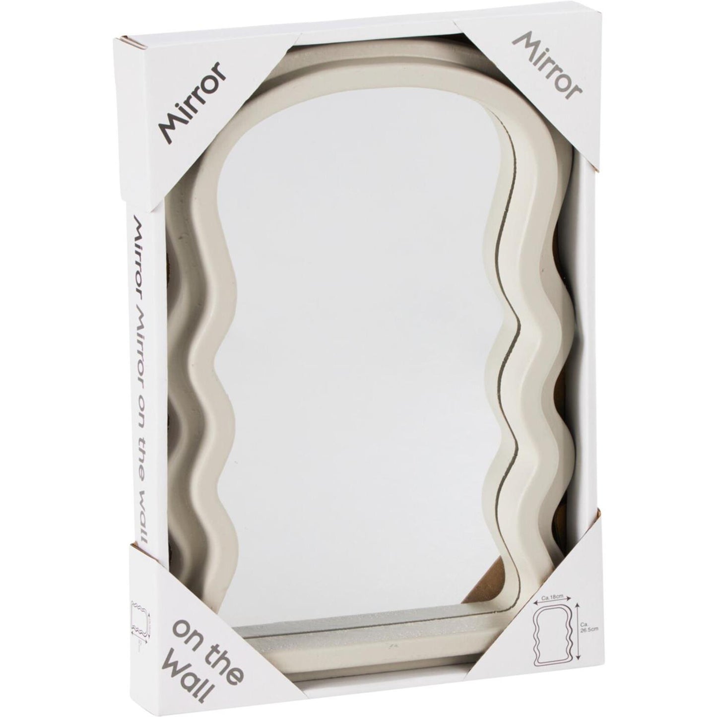 Miroir de décoration ondulé 18x2x26cm