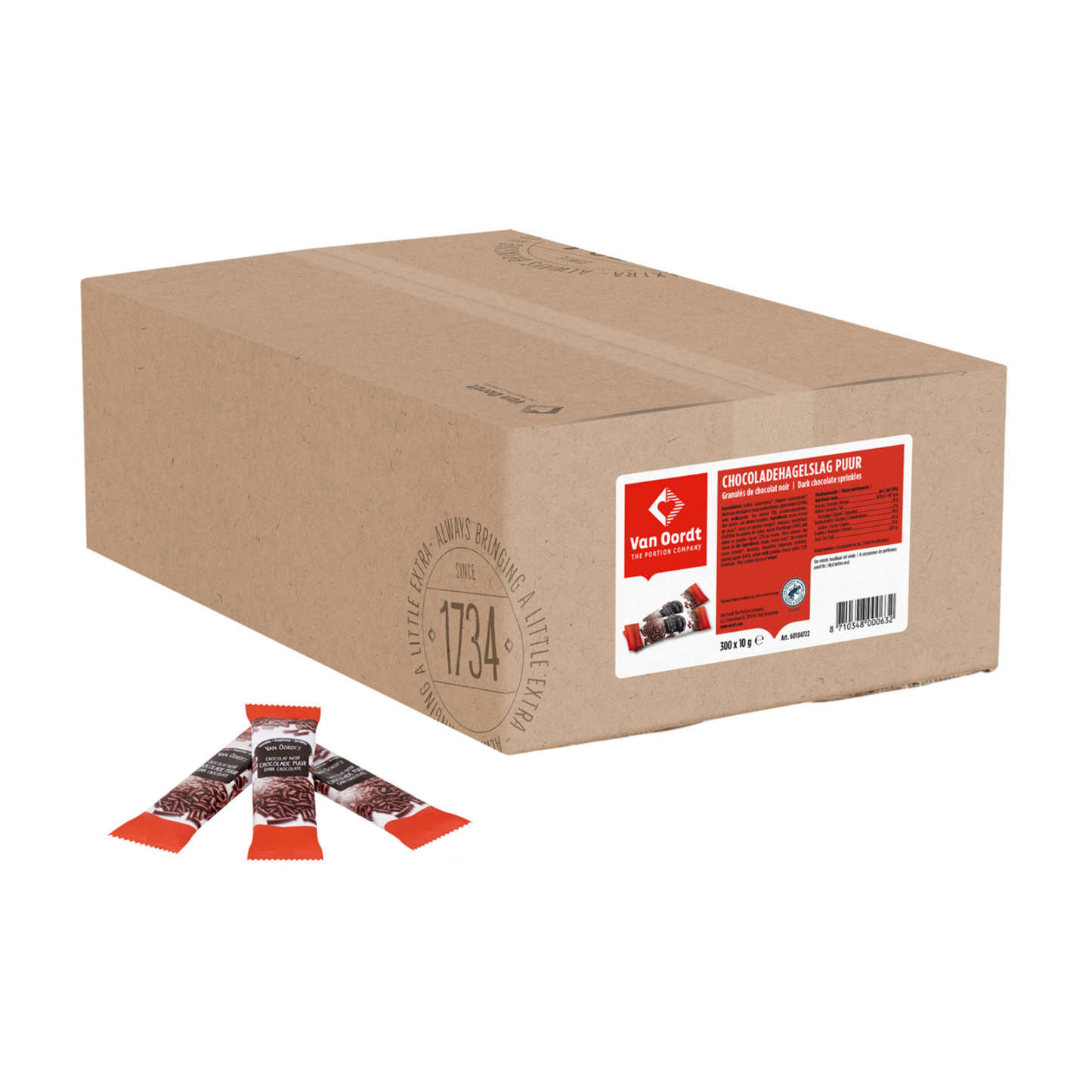 Van oordt pépites de chocolat pur (300x 10gr)