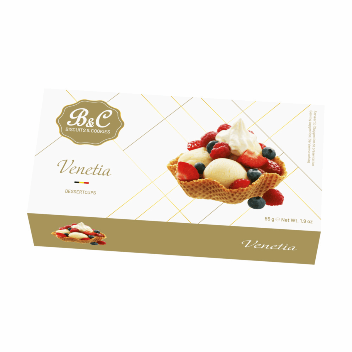 Biscuits cookies hamlet b c gaufrettes à la crème glacée dessert venetia (48x 55g)