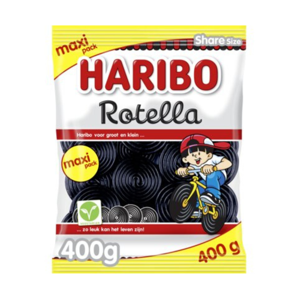 Haribo réglisse rotella 400gr. a12