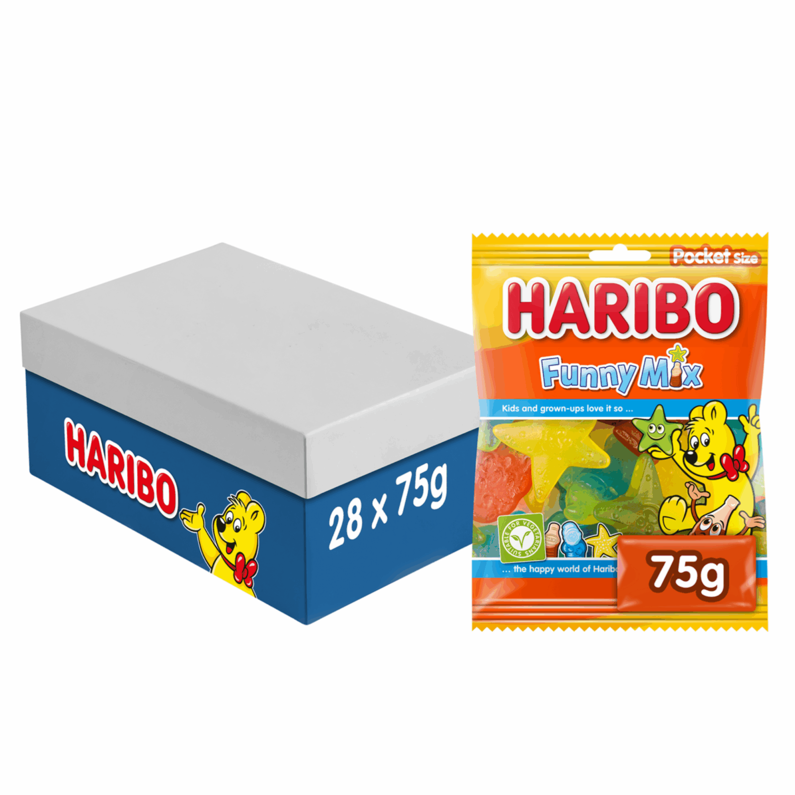 Haribo sac de mélange drôle (28x 75gr)