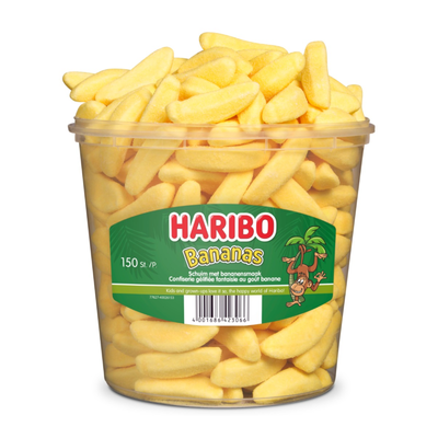 Haribo mousse bananes sucrées (150 pièces)