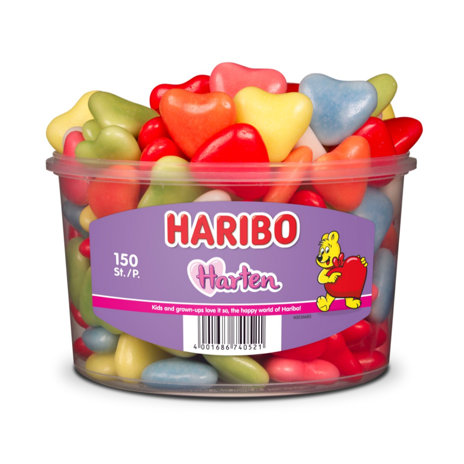 Coeurs en mousse Haribo (150 pièces)