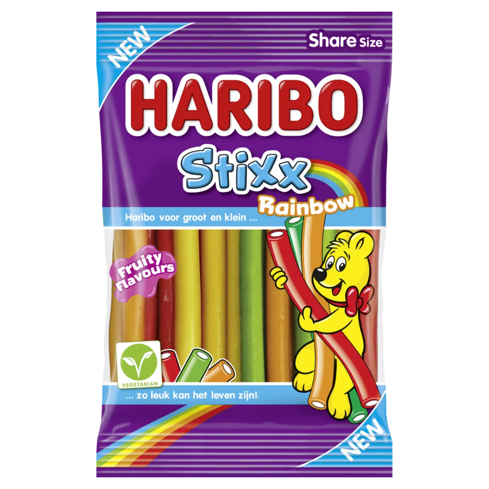 Haribo stixx arc-en-ciel 160gr. a18
