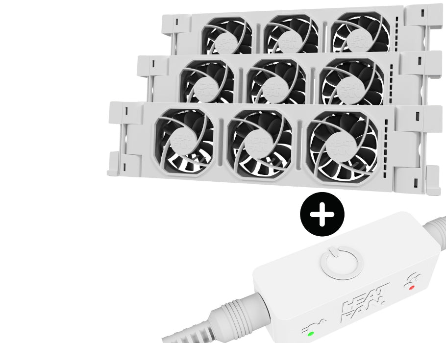 Éventail de chaleur Heatfan 3 White incl.