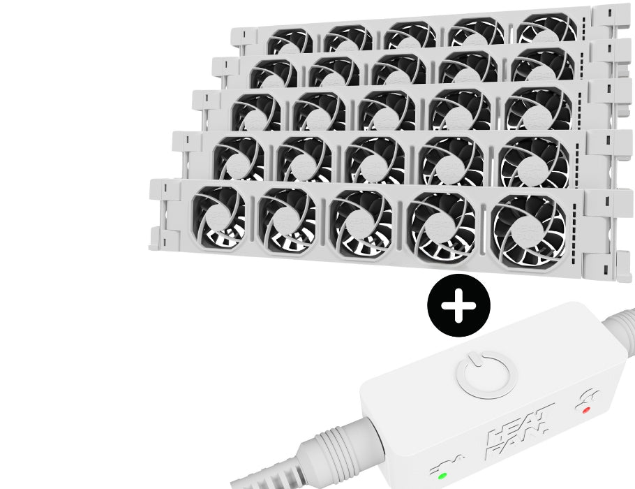 Éventail de chaleur Heatfan 5 Cinco White incl.