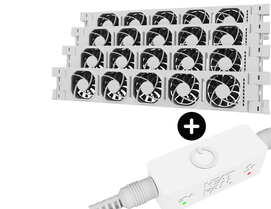 Éventail de chaleur Heatfan 5 Quattro White incl.