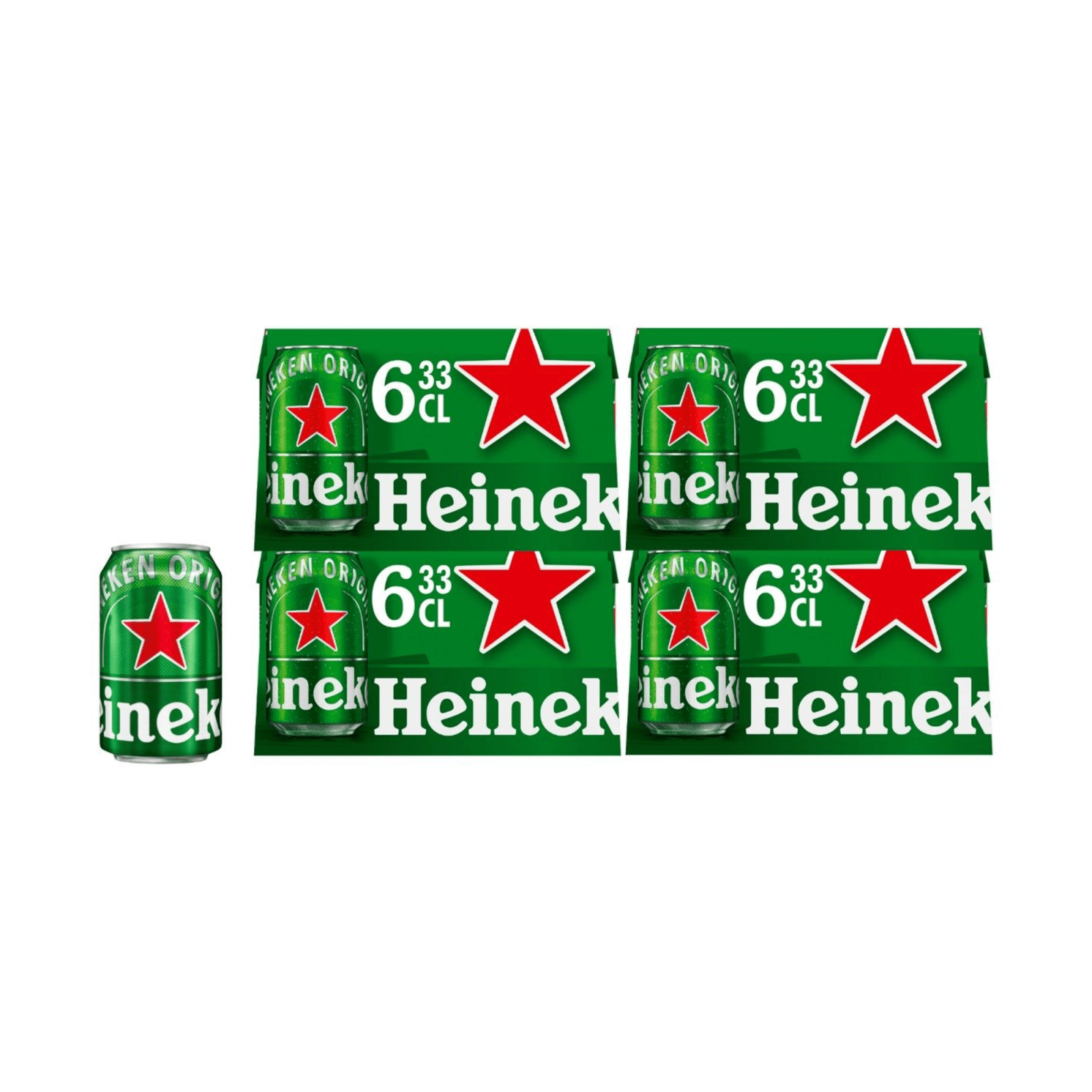 Canette de bière blonde Heineken (24x 33cl)