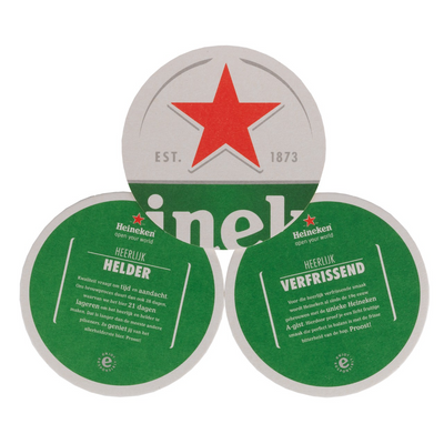 Patins en feutre Heineken (4x100 pièces)