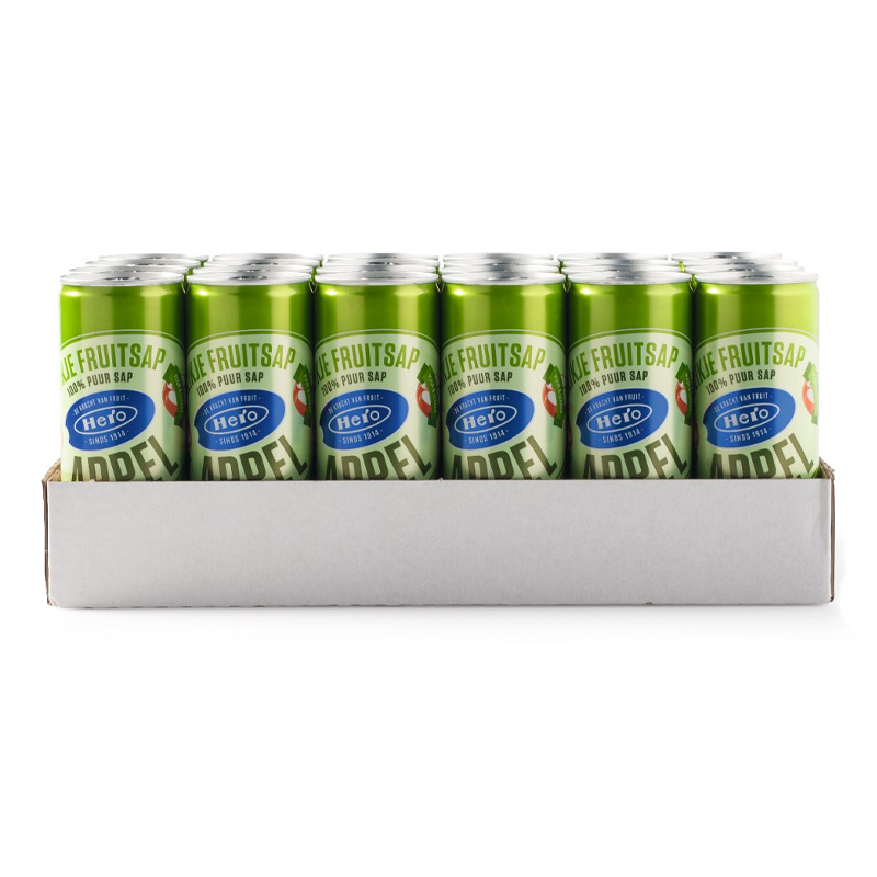 Hero petite canette de jus de pomme (24x 25cl)