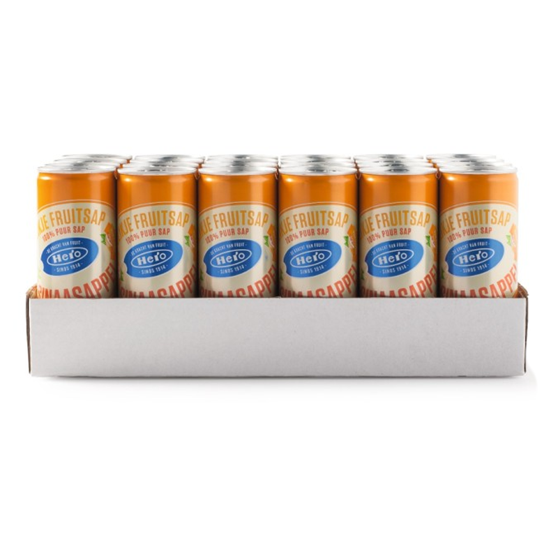 Hero petite canette de jus d'orange (24x 25cl)