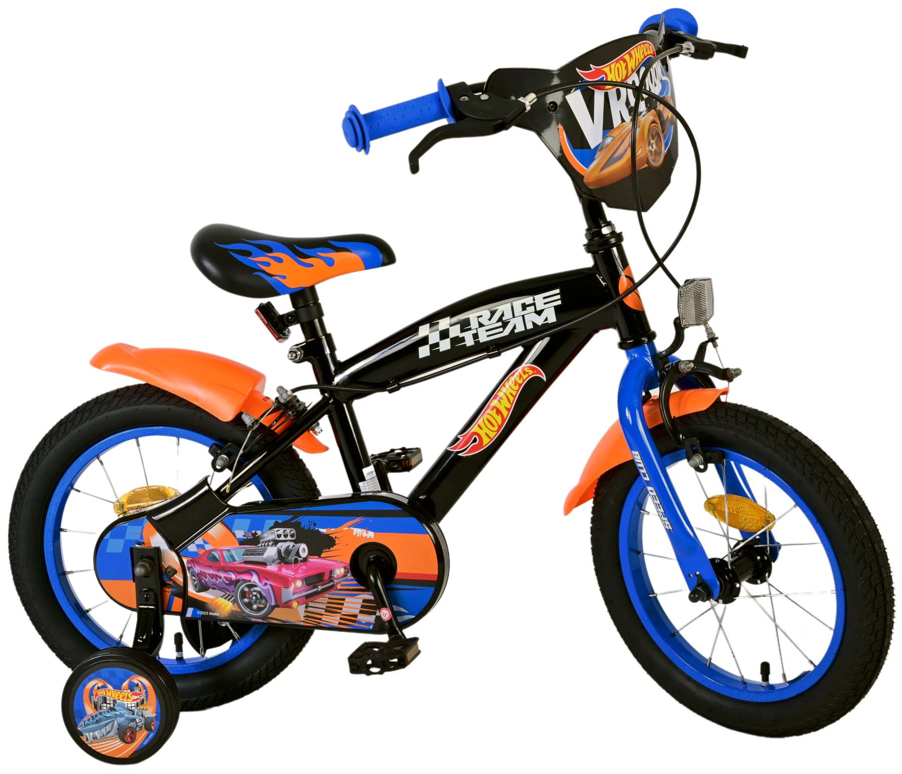 Wheels Hot Wheels pour enfants Boys Boys 14 pouces Black Two Hand freins