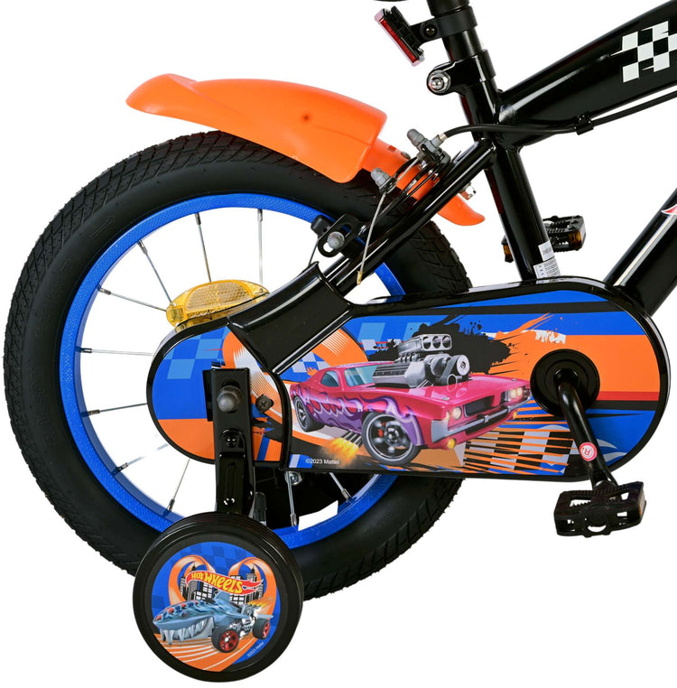 Wheels Hot Wheels pour enfants Boys Boys 14 pouces Black Two Hand freins