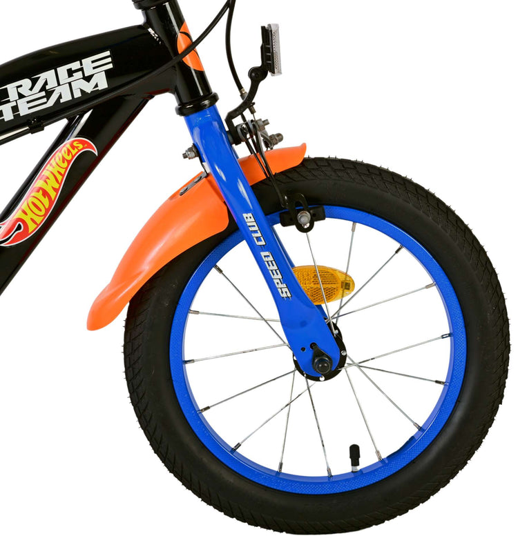 Wheels Hot Wheels pour enfants Boys Boys 14 pouces Black Two Hand freins