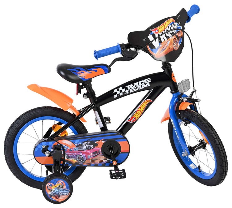 Vélo pour enfants Heiße Räder Hot Wheels - garçons - 14 pouces - noir orange bleu