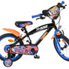 Vélo pour enfants Heiße Räder Hot Wheels - garçons - 16 pouces - noir orange bleu - deux freins à main