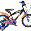 Vélo pour enfants Heiße Räder Hot Wheels - garçons - 16 pouces - noir orange bleu - deux freins à main