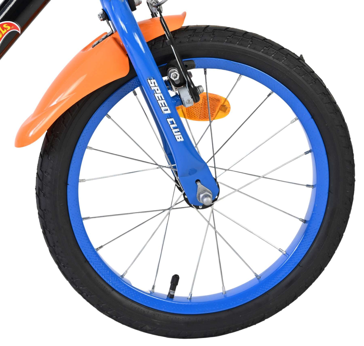 Vélo pour enfants Heiße Räder Hot Wheels - garçons - 16 pouces - noir orange bleu - deux freins à main