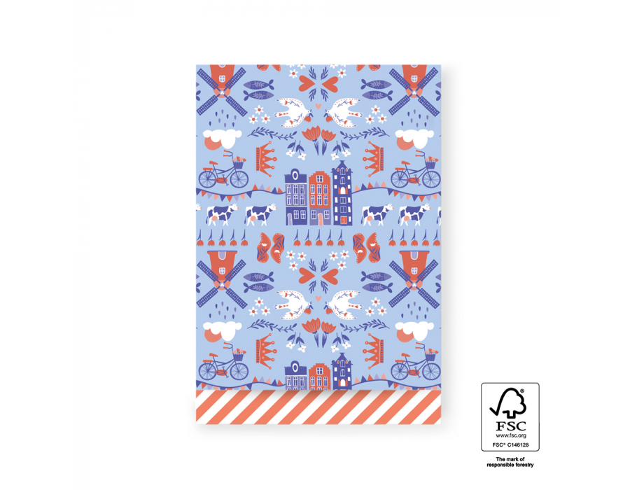 Sacs-cadeaux House of Products Holland Stripes 17x25cm 200st