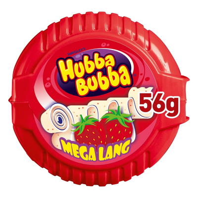 Hubba bubba tape fraise (12x 56g)