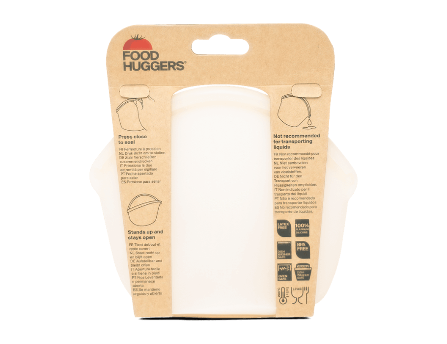 Food Huggers Sac de rangement réutilisable 400 ml de champagne Frost