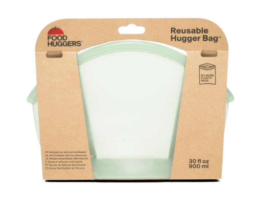 Food Huggers Sac de rangement réutilisable 900 ml Juniper Clear