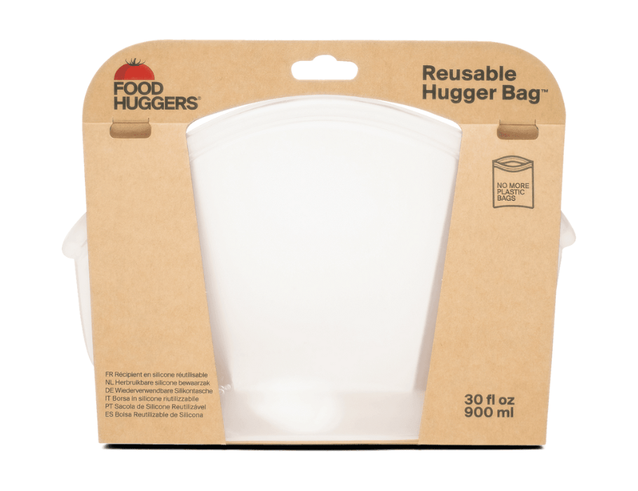 Food Huggers Sac de rangement réutilisable 900ml Clear